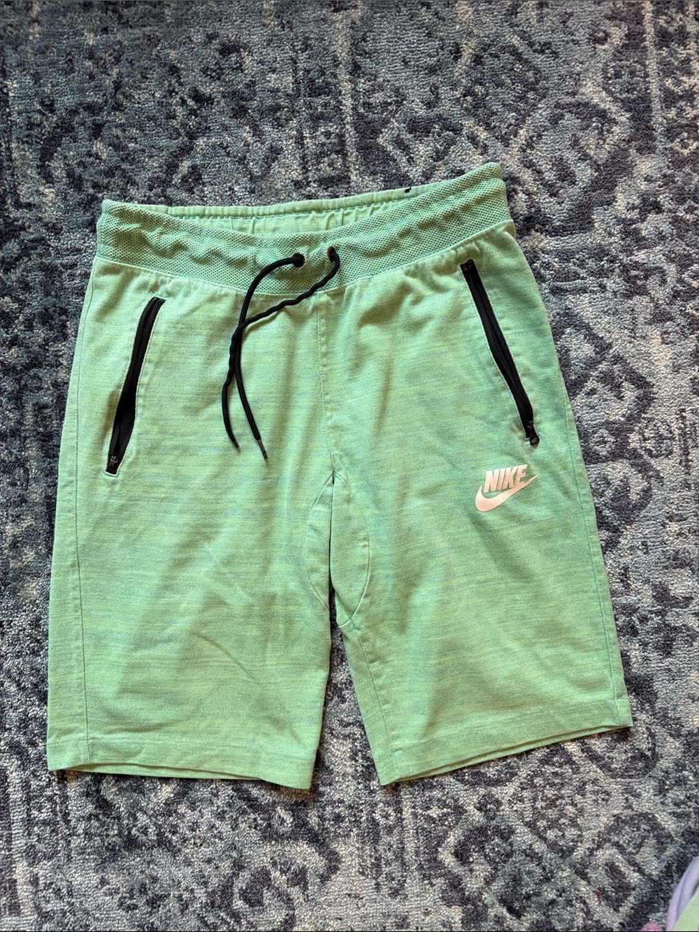 Nike Men's Mint Green Athletic Knit Shorts
